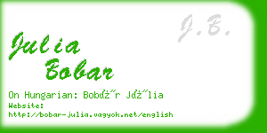 julia bobar business card